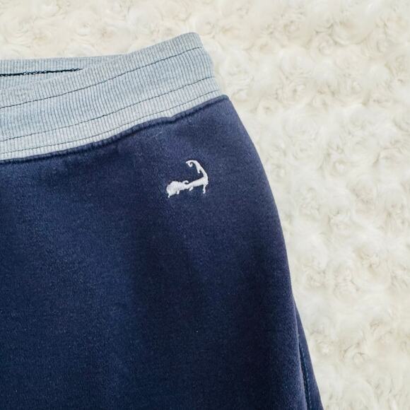 Cuffy's Cape Cod Navy Gray Cotton French Terry Jogger Pants Sweatpants Sz Large - Picture 4 of 10